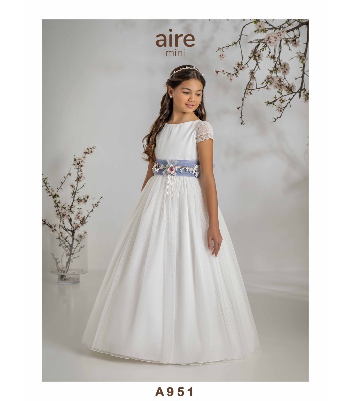 VESTIDO DE COMUNIÓN AIRE MINI- A951