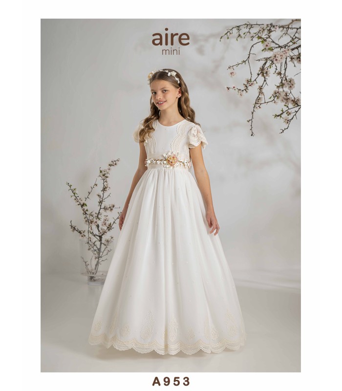 VESTIDO DE COMUNIÓN AIRE MINI -A953