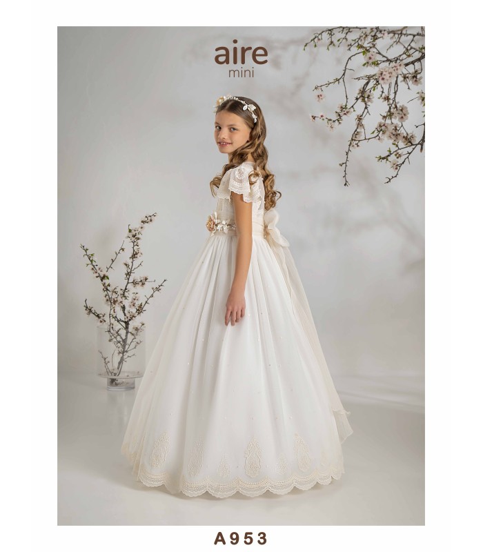 VESTIDO DE COMUNIÓN AIRE MINI -A953