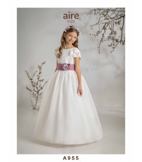 VESTIDO DE COMUNIÓN AIRE MINI -A955