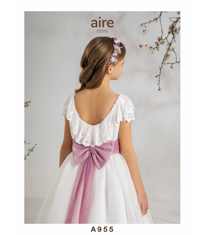 VESTIDO DE COMUNIÓN AIRE MINI -A955
