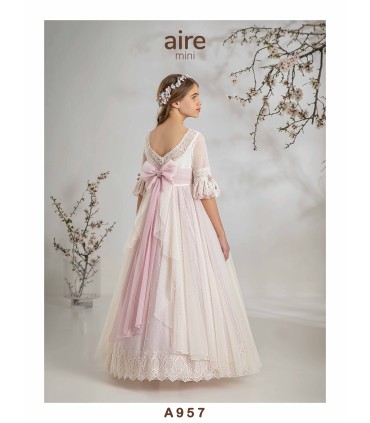 VESTIDO DE COMUNIÓN AIRE MINI -A957