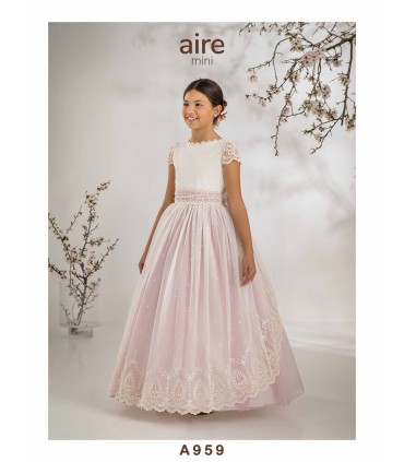 VESTIDO DE COMUNIÓN AIRE MINI -A959