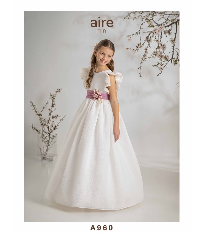 VESTIDO DE COMUNIÓN AIRE MINI -A960