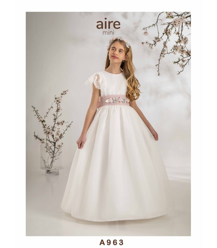 VESTIDO DE COMUNIÓN AIRE MINI -A963