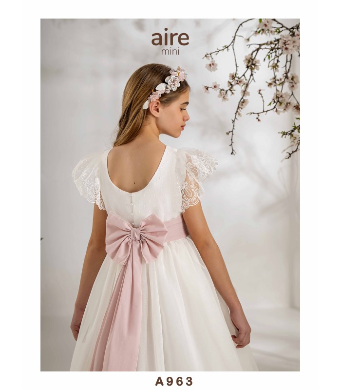 VESTIDO DE COMUNIÓN AIRE MINI -A963