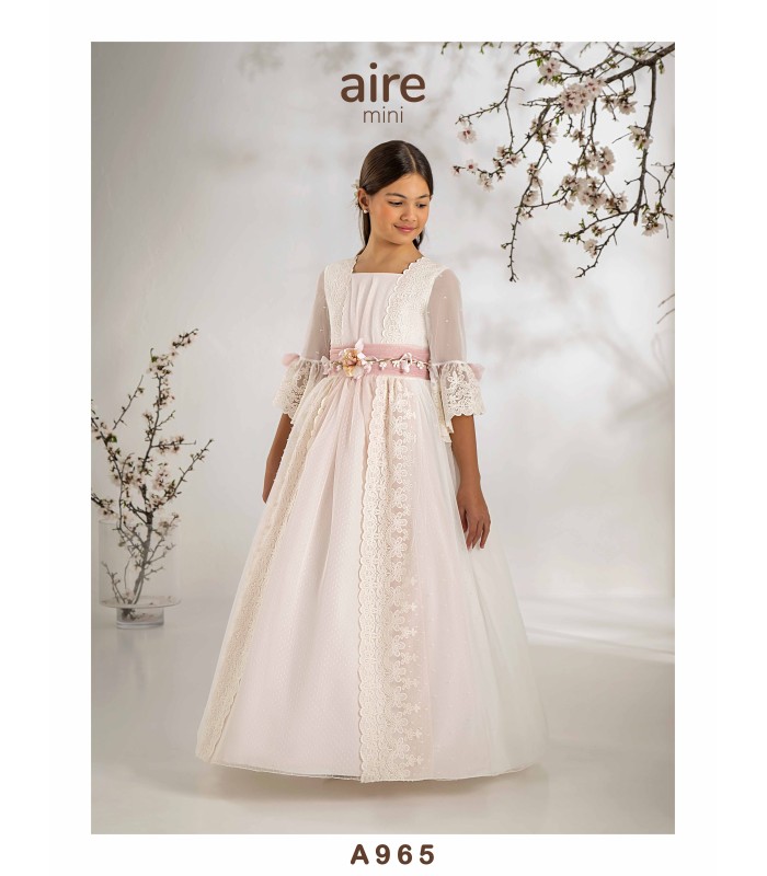 VESTIDO DE COMUNIÓN AIRE MINI -A965