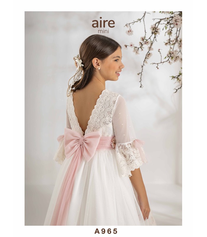 VESTIDO DE COMUNIÓN AIRE MINI -A965