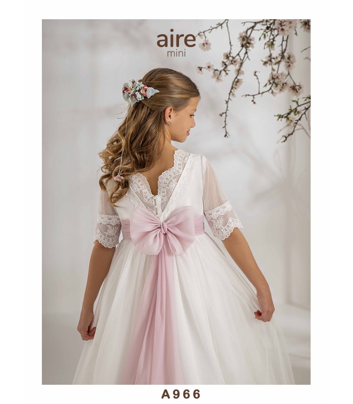 VESTIDO DE COMUNIÓN AIRE MINI -A966