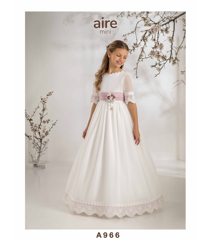 VESTIDO DE COMUNIÓN AIRE MINI -A966