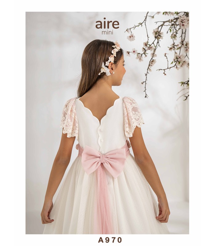 VESTIDO DE COMUNIÓN AIRE MINI -A970