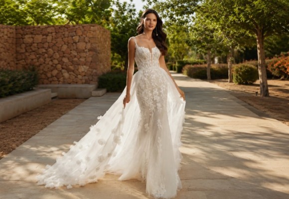 Vestidos novia dos piezas para inspirar tu look con frescura y elegancia