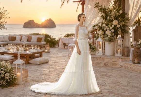 Vestidos ibicencos de novia: encuentra el diseño perfecto para una boda relajada