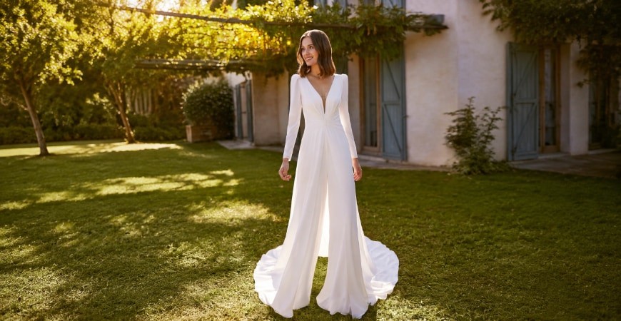 Vestido Novia Pantalón. Rompe con lo Tradicional Sin Perder Elegancia