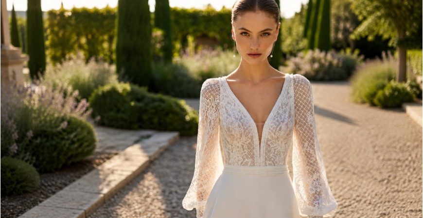 Alma Novias en Granada, vestidos de novia con estilo romántico, ligero y actual