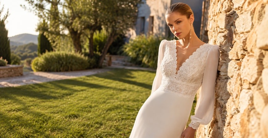 Descubre los vestidos de novia con mangas abullonadas